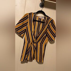 Willow Root Multicolor Striped Blouse Small
